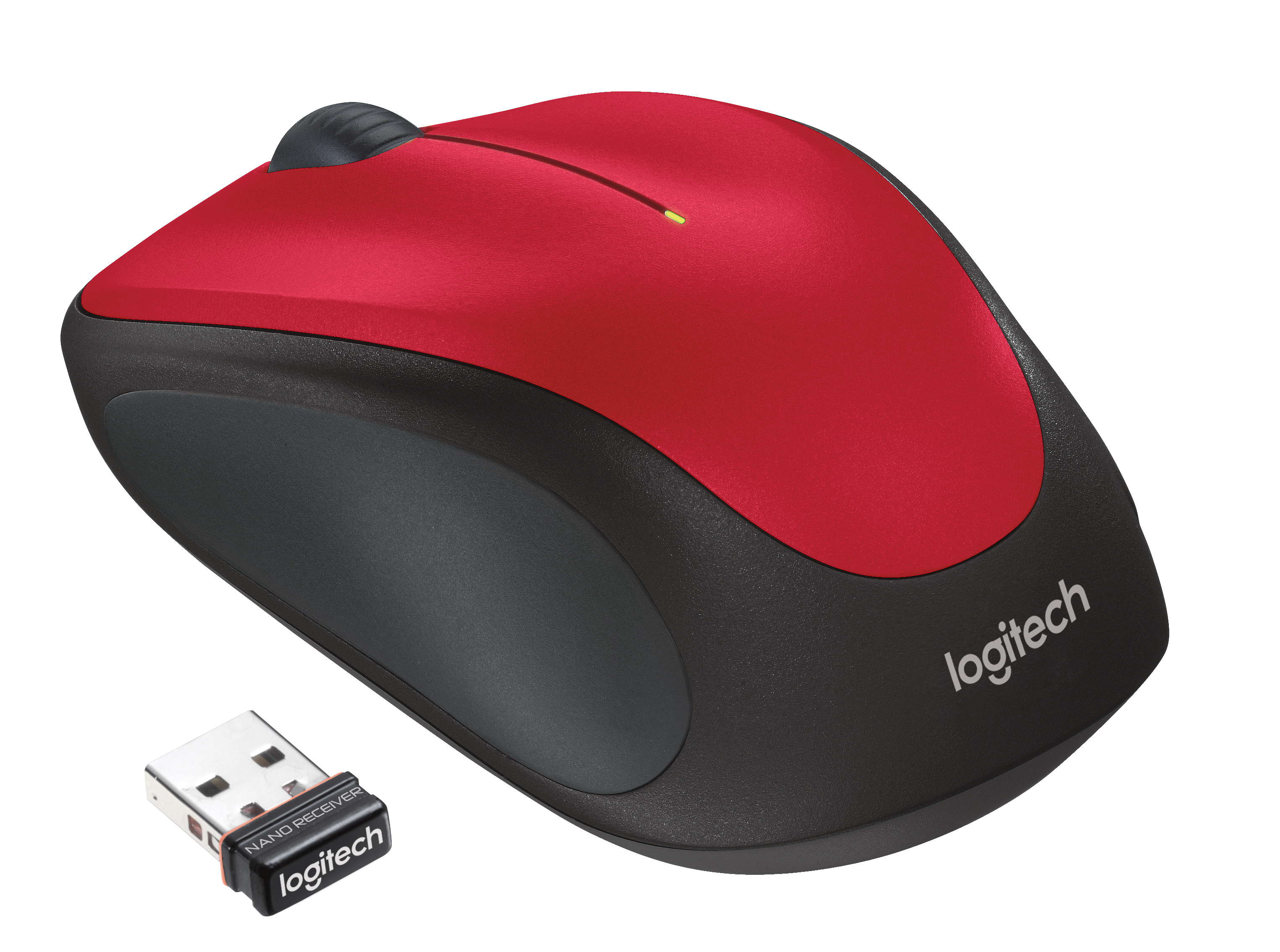 Logitech M235 Bežični optički miš Za levoruke i desnoruke, Crno-crveni
