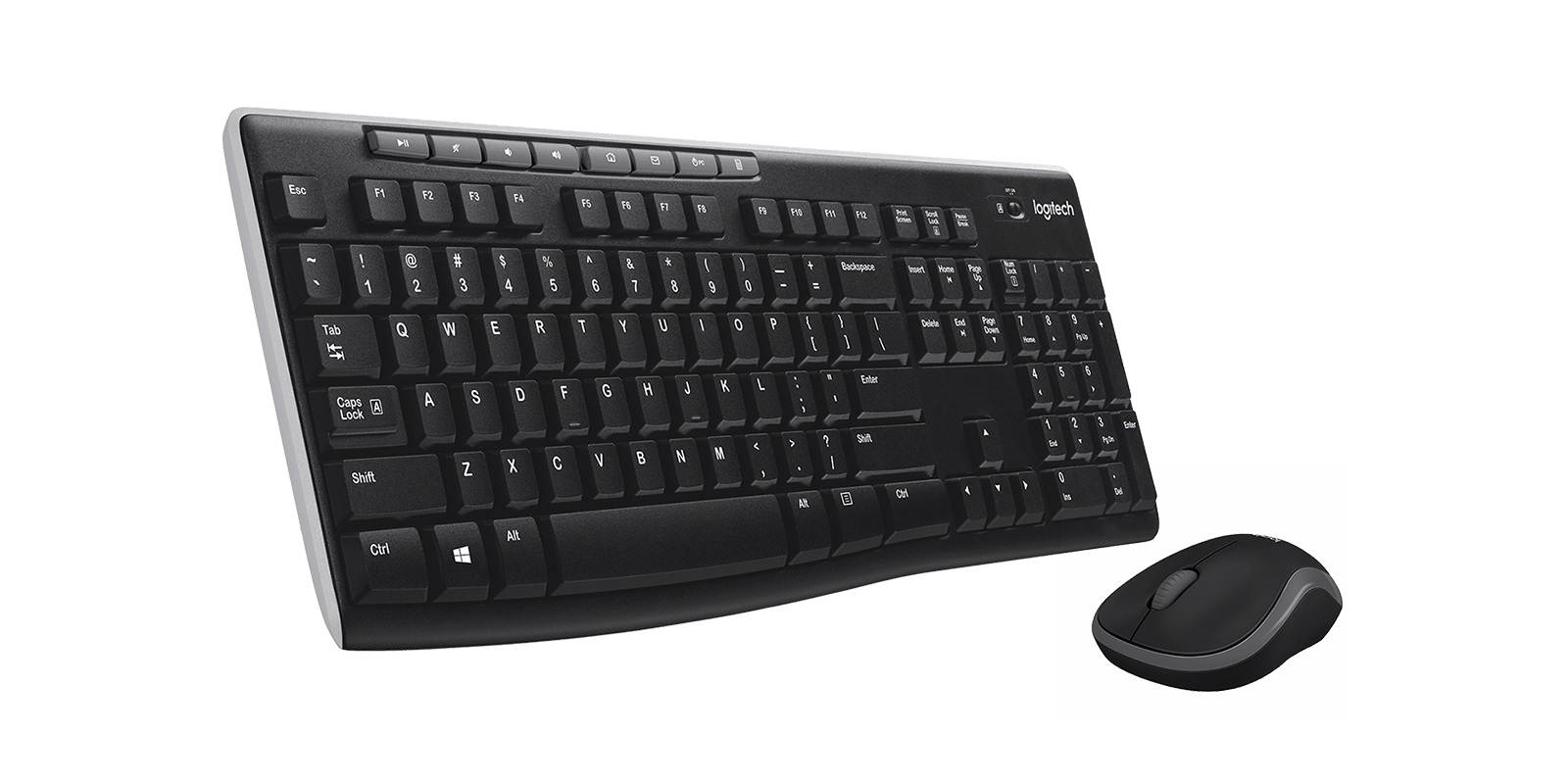 Logitech MK270 Bežična tastatura i miš, Crna