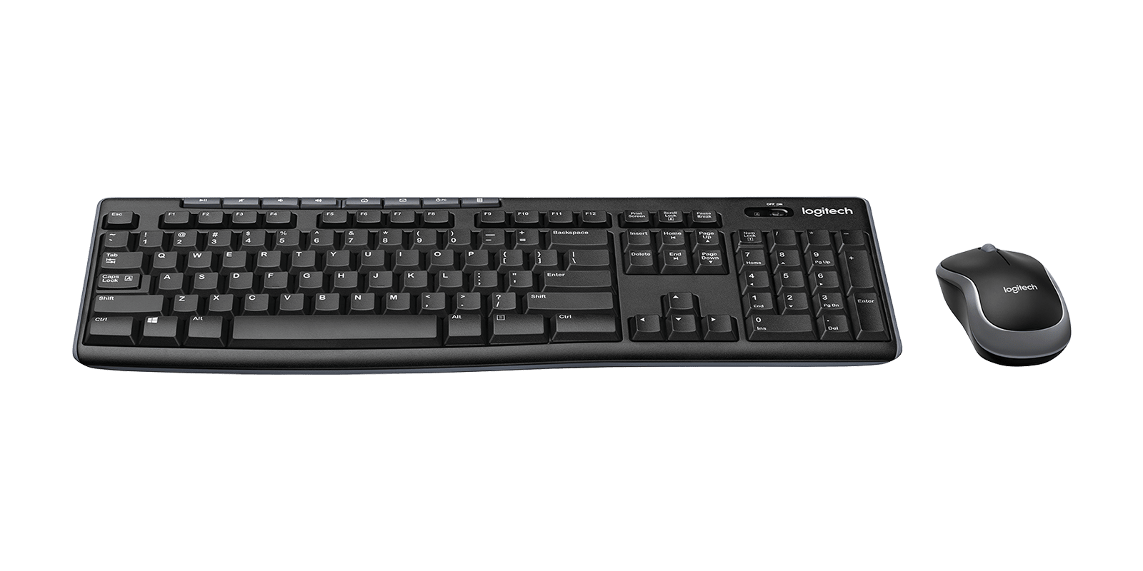 Logitech MK270 Bežična tastatura i miš, Crna