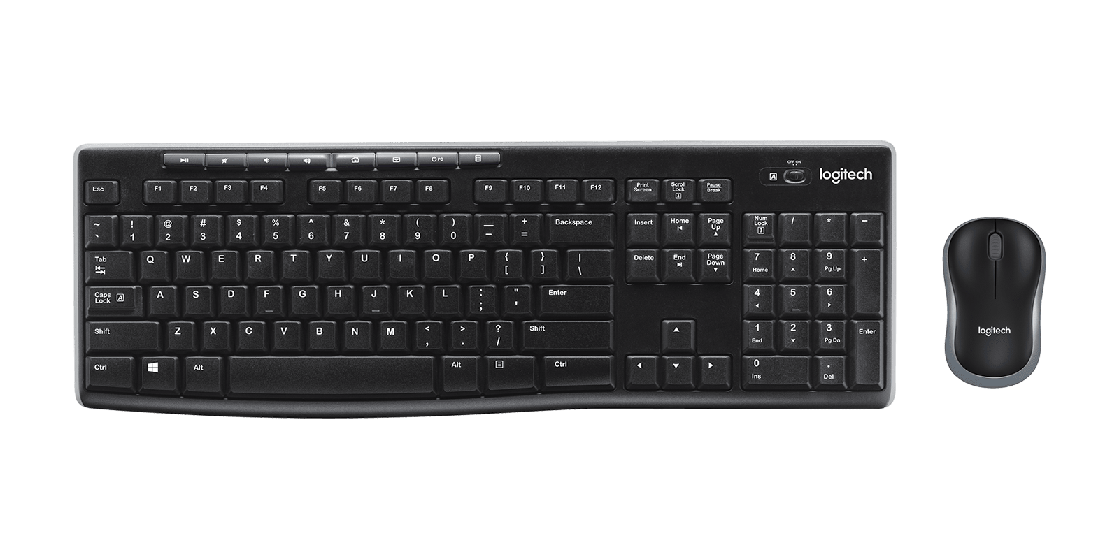 Logitech MK270 Bežična tastatura i miš, Crna