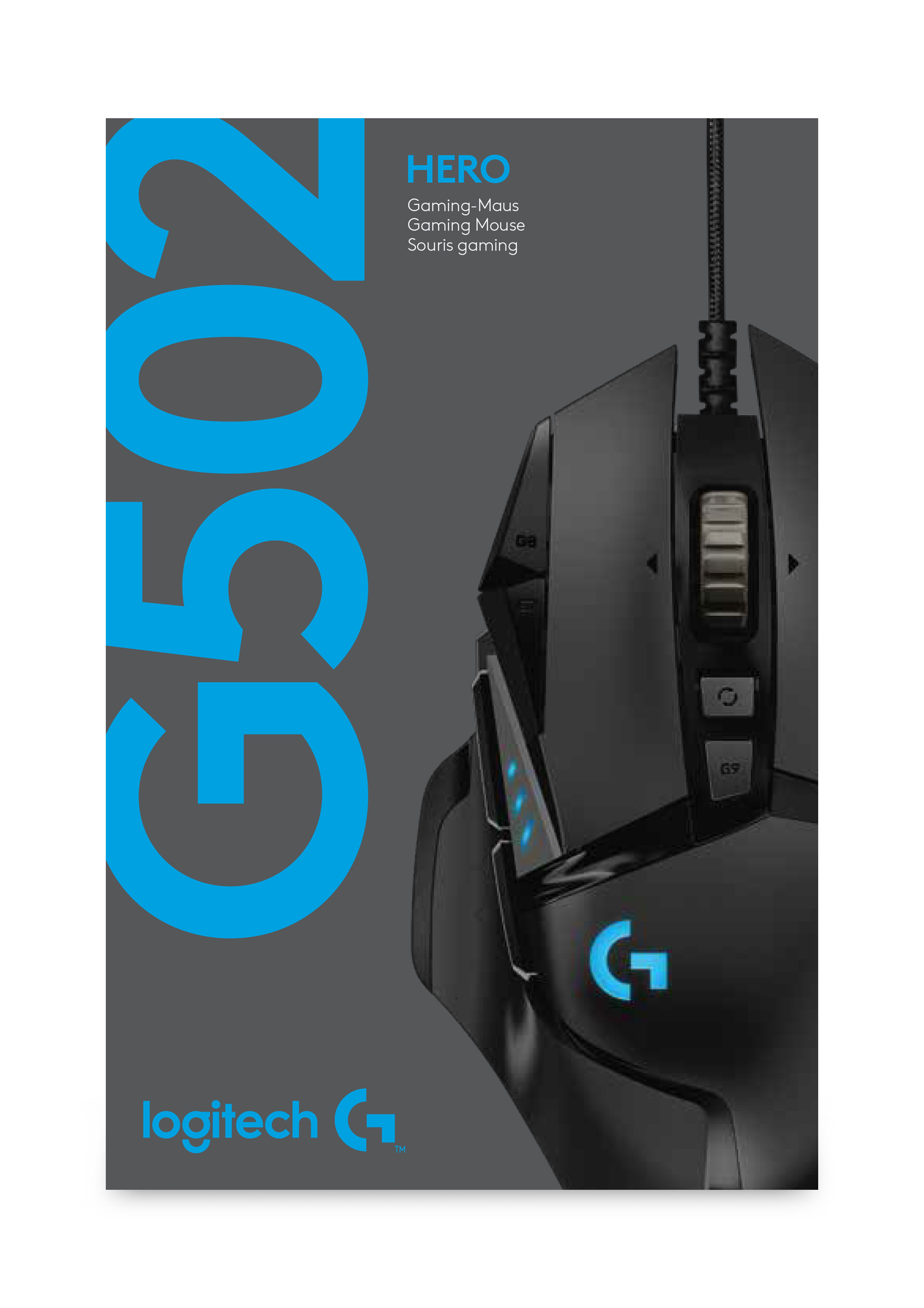 Logitech G502 Hero Miš USB tipa A Optički 16000 DPI, Crni