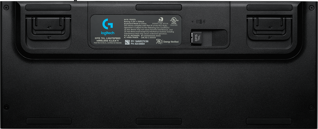 Logitech G915 Tenkeyless Lightspeed GL Tactile, Wireless Gaming Keyboard, US