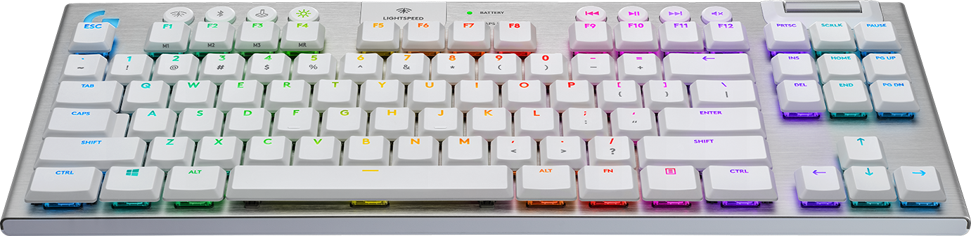 Logitech G915 Tenkeyless Lightspeed GL Tactile, Wireless Gaming Keyboard, White