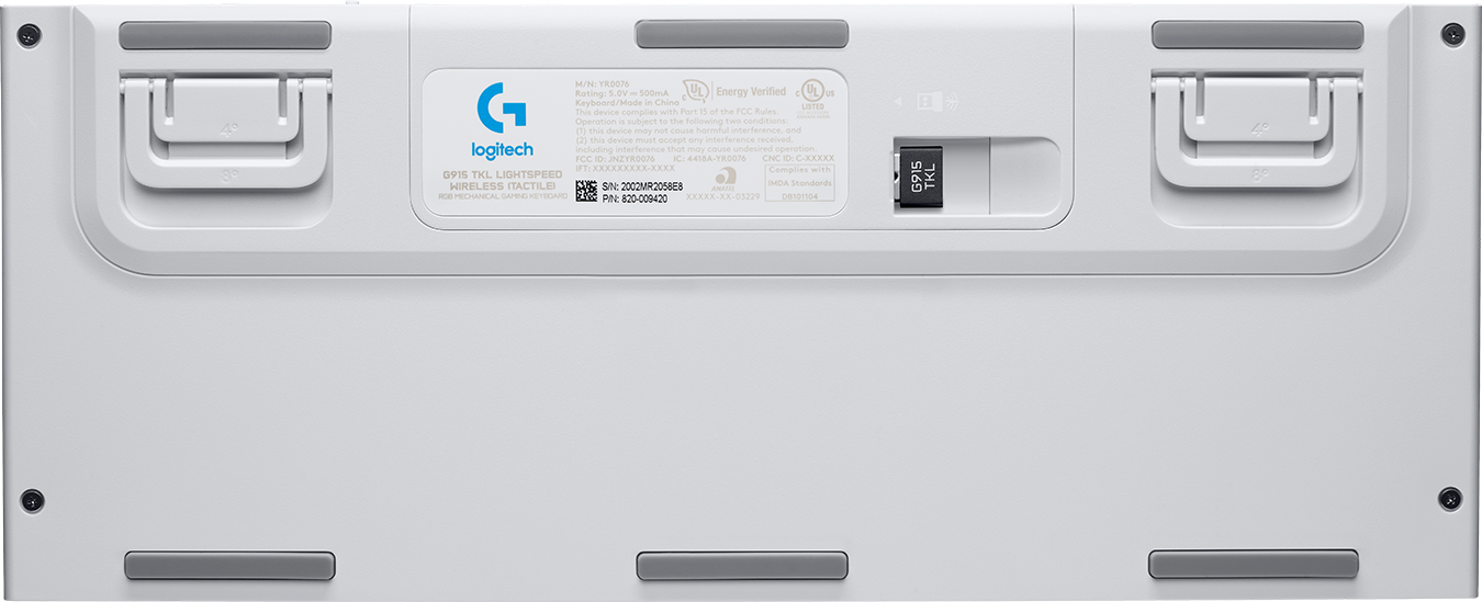 Logitech G915 Tenkeyless Lightspeed GL Tactile, Wireless Gaming Keyboard, White