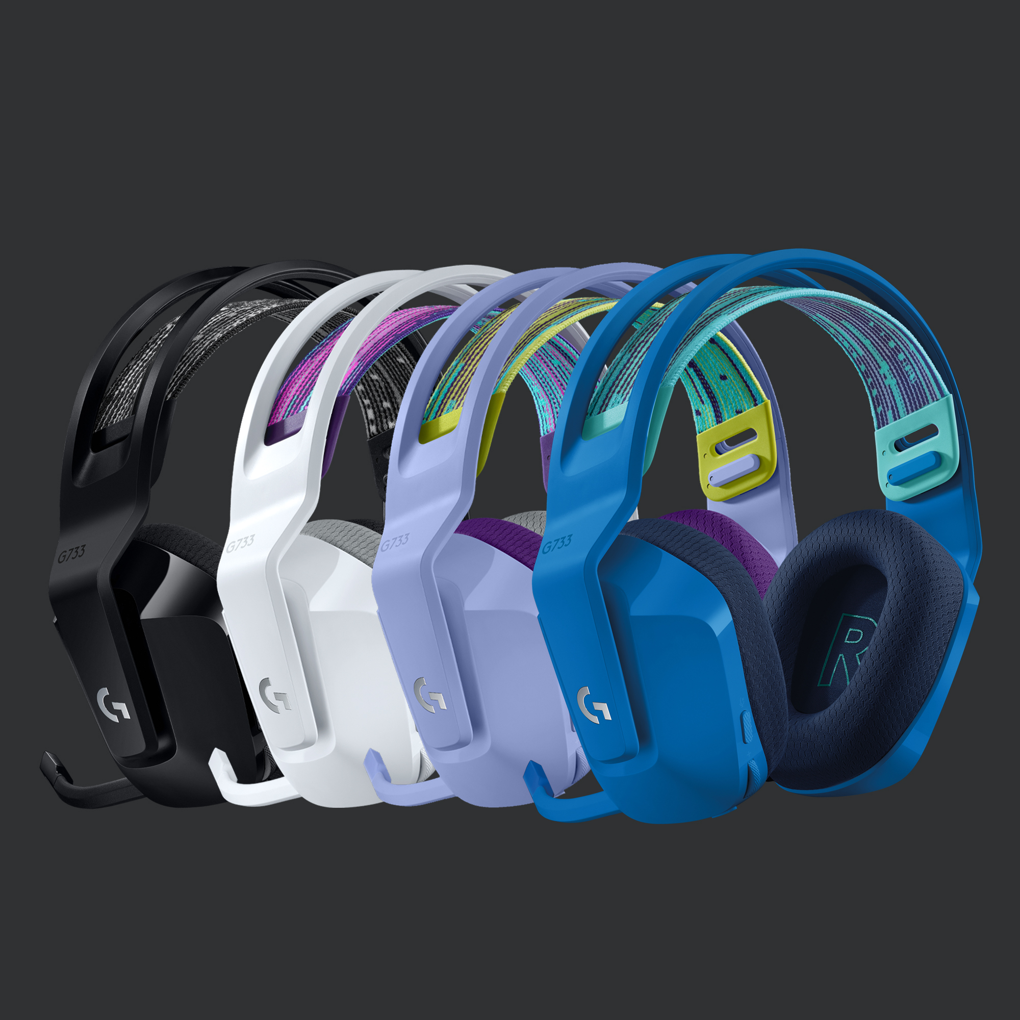 Logitech G733 Lightspeed Wireless RGB Gaming Headset, Blue