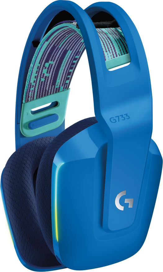 Logitech G733 Lightspeed Wireless RGB Gaming Headset, Blue