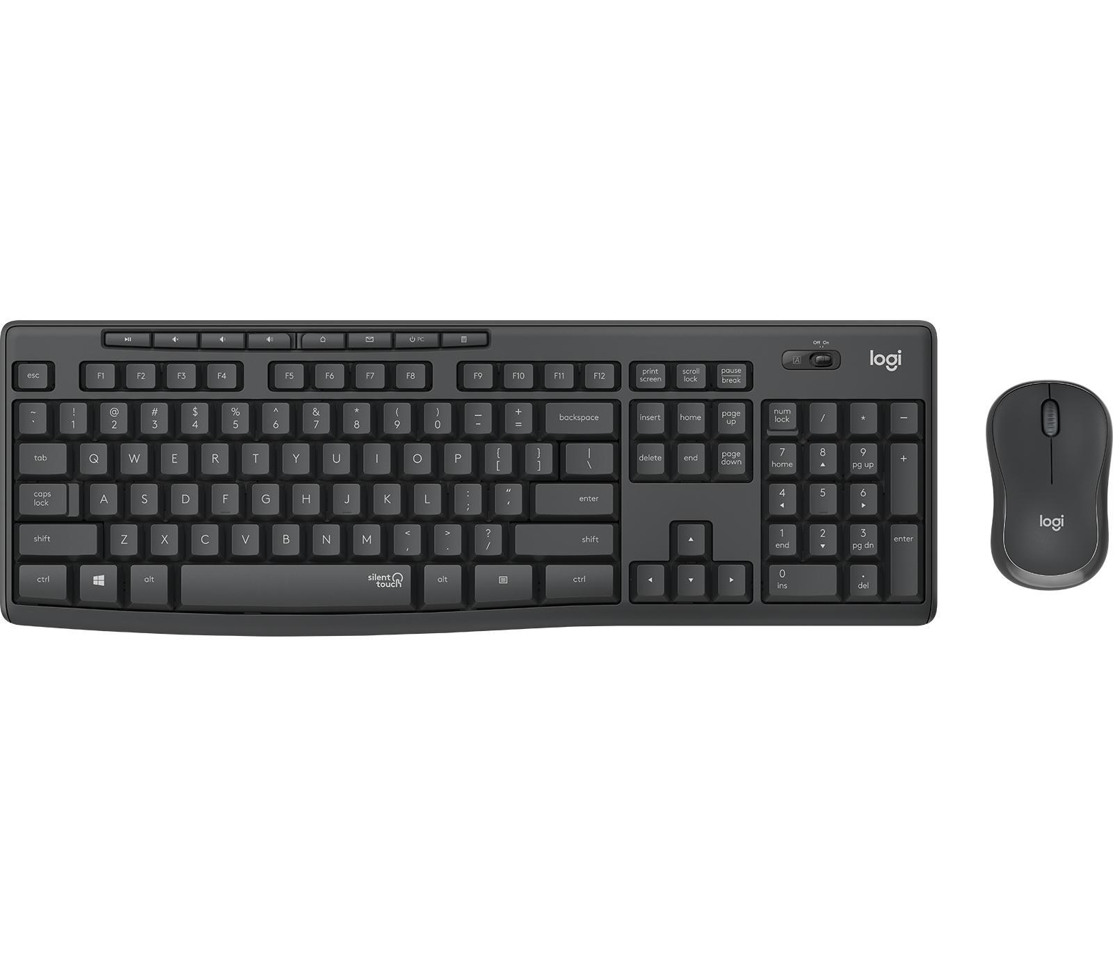 Logitech MK295 Silent Wireless Desktop Graphite YU