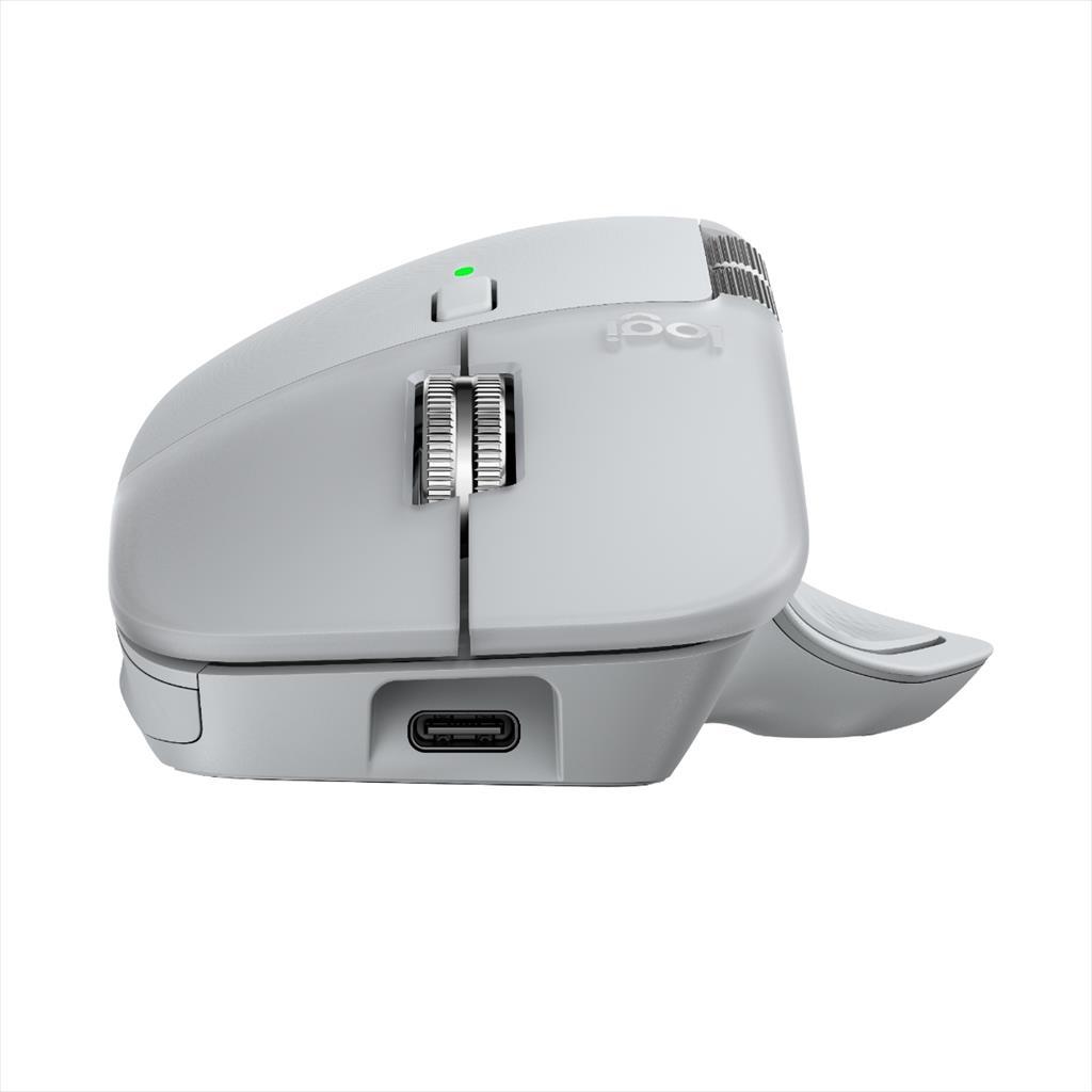 Logitech 910-007563 bezicni mis MX Master 4 sa Bluetooth-om za više uređaja bledo sivi, Bledo Sivi