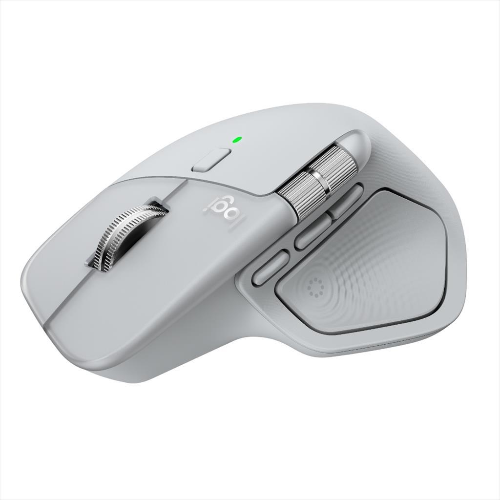 Logitech 910-007563 bezicni mis MX Master 4 sa Bluetooth-om za više uređaja bledo sivi, Bledo Sivi