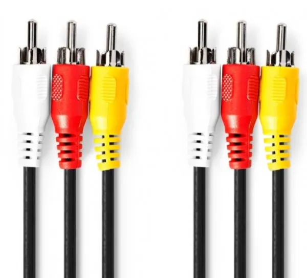 Nedis CVGP24300BK30 Kabl 3xRCA muški 3m