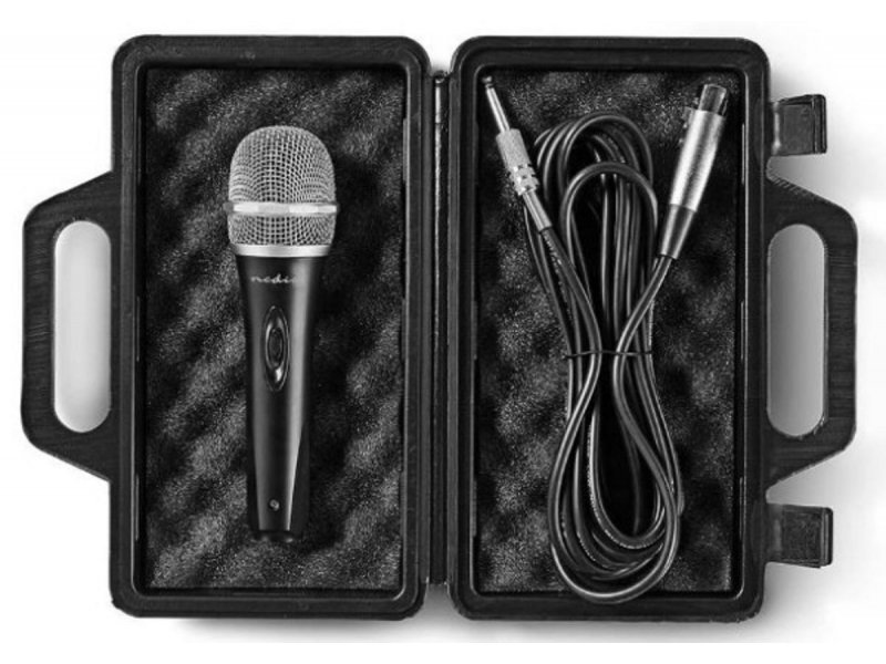 Nedis MPWD50CBK Karaoke mikrofon 6.35mm, Crno-sivi