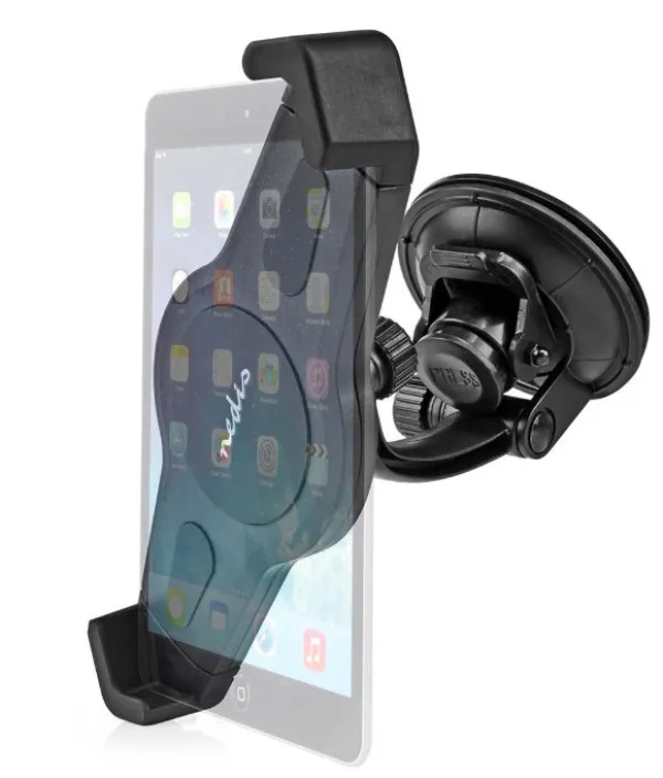 Nedis TCMT300BK Podesivi nosac za tablet u automobilu 12" Za prozor i naslon za glavu u vozilu