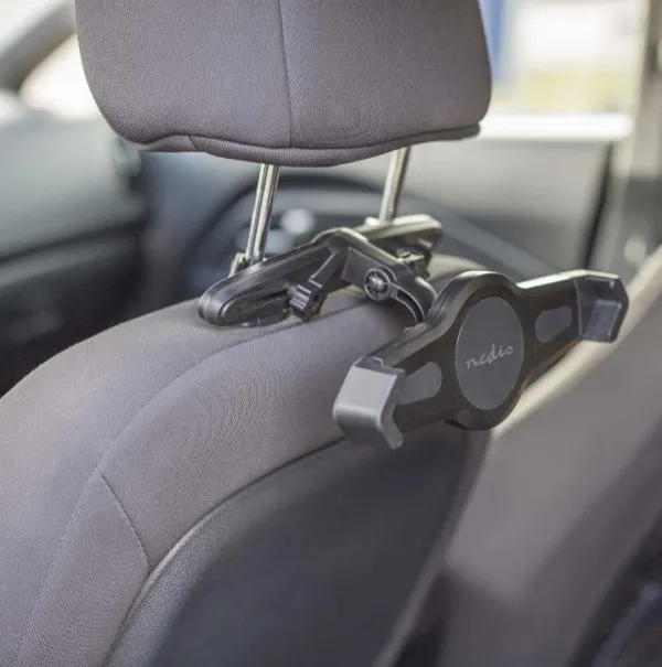 Nedis TCMT300BK Podesivi nosac za tablet u automobilu 12" Za prozor i naslon za glavu u vozilu