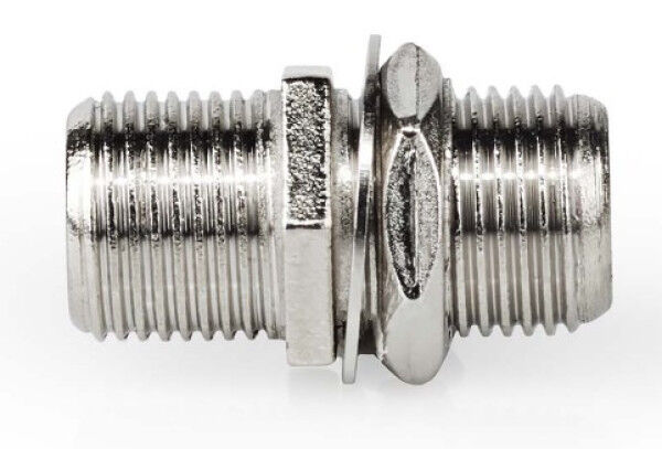Nedis CSGB41940ME Adapter za satelitsku i antensku vezu F ženski na F ženski 75 Ohm Metalni 1 komad, Srebrni