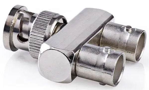 Nedis CVGP01946ME BNC adapter BNC muški 2x BNC ženski, Srebrni