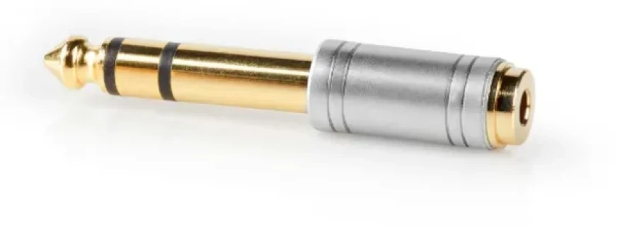 Nedis CAGC23930ME Stereo Audio Adapter 6.35mm Muški na 3.5mm Ženski Pozlaćeni Kontakti Metal, Sivi