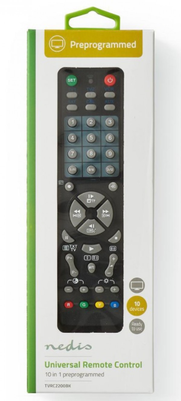 Nedis TVRC2200BK Univerzalni daljinski upravljač