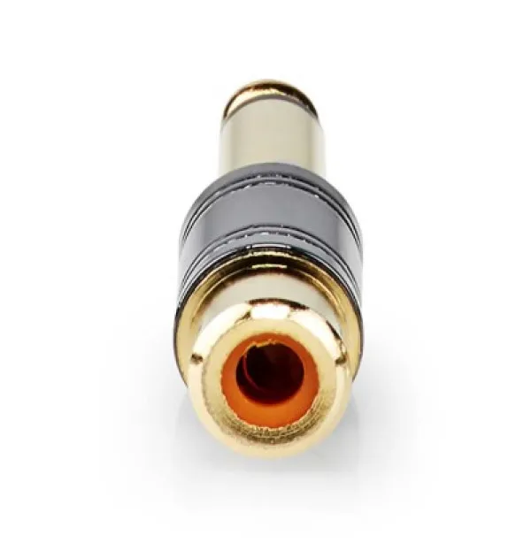 Nedis CABW23935BKG Mono Audio Adapter 6.35mm Muški na RCA Ženski Pozlaćeni Kontakti Metal