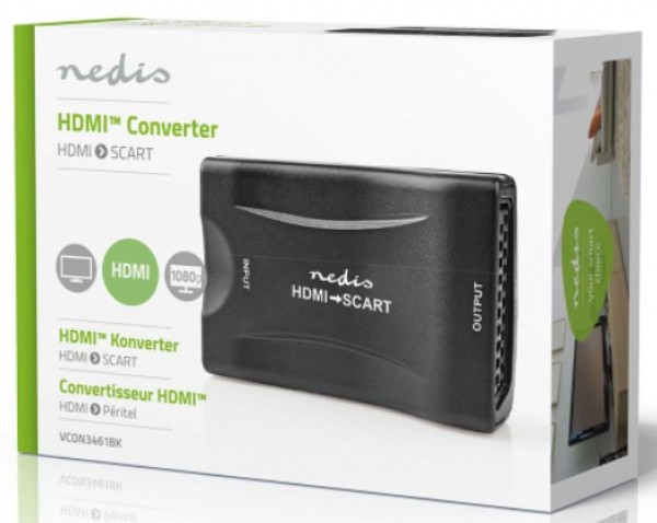 Nedis VCON3461BK Adapter HDMI na Scart jednosmerni 1080p 1.2 Gbps, Crni