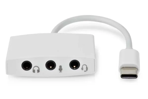 Nedis CCGB65900WT01 USB-C Audio Adapter USB-C na 3.5mm Ženski USB 2.0 0.1m ABS/PVC