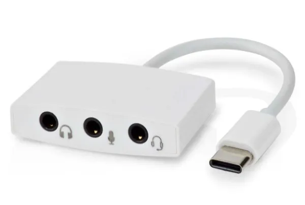 Nedis CCGB65900WT01 USB-C Audio Adapter USB-C na 3.5mm Ženski USB 2.0 0.1m ABS/PVC