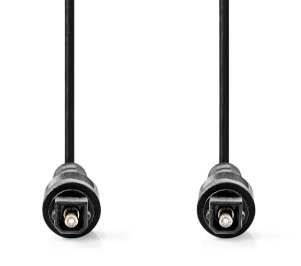 Nedis CAGL25000BK10 Optički Audio Kabl TosLink Muški na TosLink Muški 1m PVC, Crni
