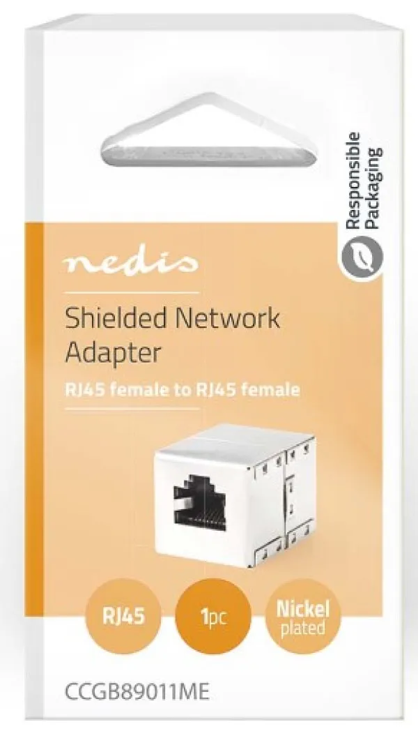 Nedis CCGB89011ME Adapter CAT6 RJ45 Metalni