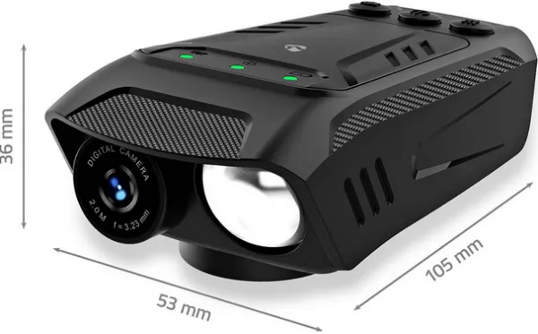 Nedis CCAM100BK Kamera za biciklu 3u1 LED Full HD Sirena, Crna