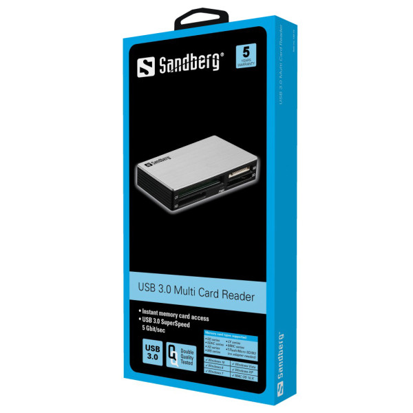 Sandberg 133-73 Multi čitač kartica USB 3.0, Sivi