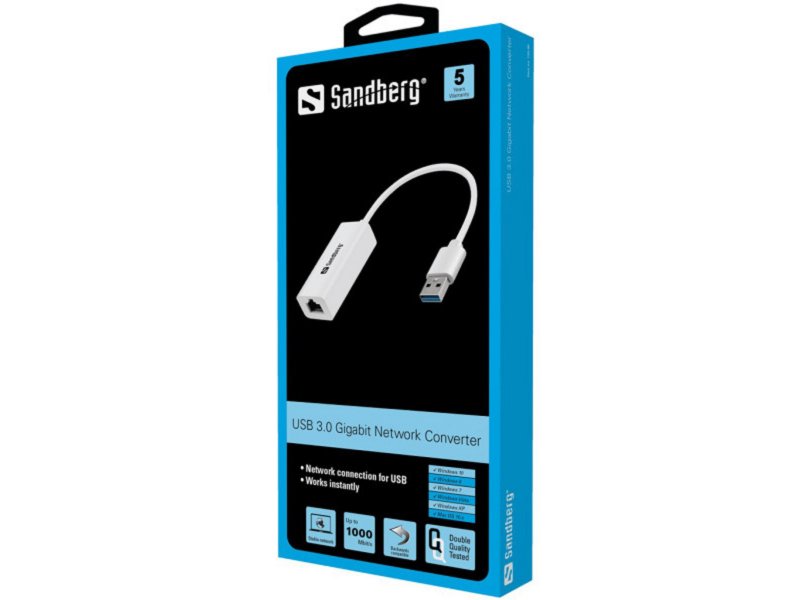 Sandberg 133-90 Adapter USB-LAN 10/100/1000Mbps