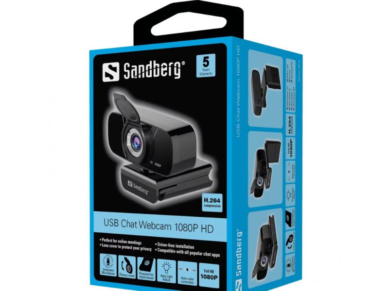 Sandberg Chat Web kamera 1080p HD