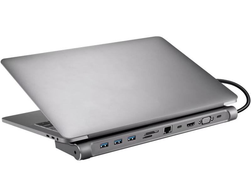 Sandberg 10in1 Docking station USB-C HDMI VGA LAN 3xUSB 3.0 USB C