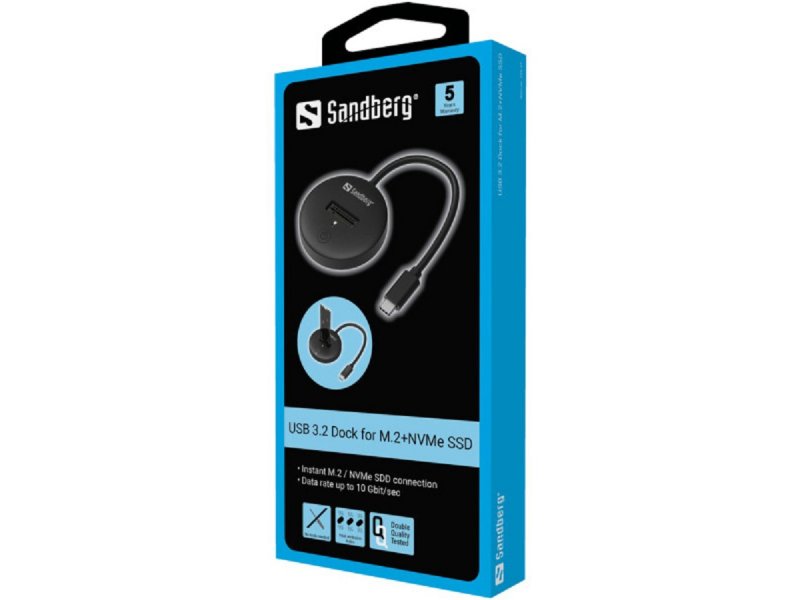 Sandberg Docking station za M.2+NVMe SSD