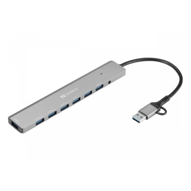 Sandberg USB Hub USB-A/USB-C 7 USB 3.0 portova