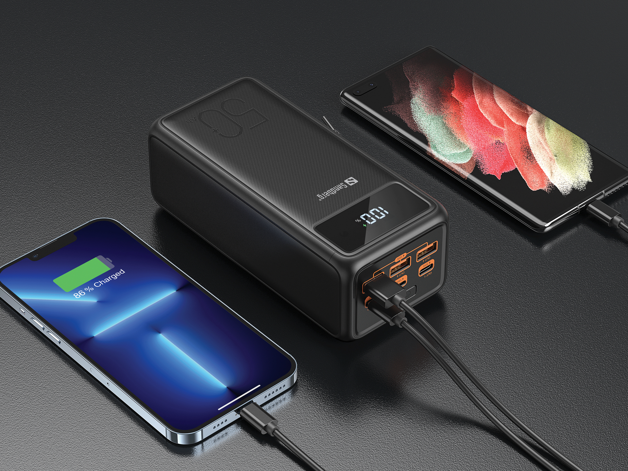 Sandberg 420-75 Powerbank 50000mAh USB-C 130W PD, Crni