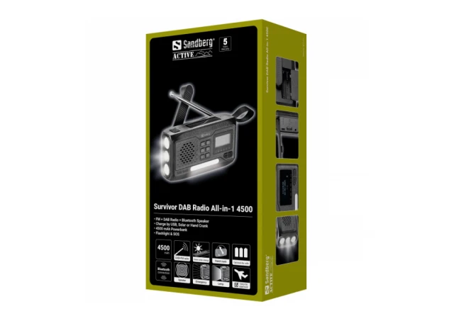 Sandberg 421-17 Survivor DAB Radio All-in-1 Powerbank 4500mAh