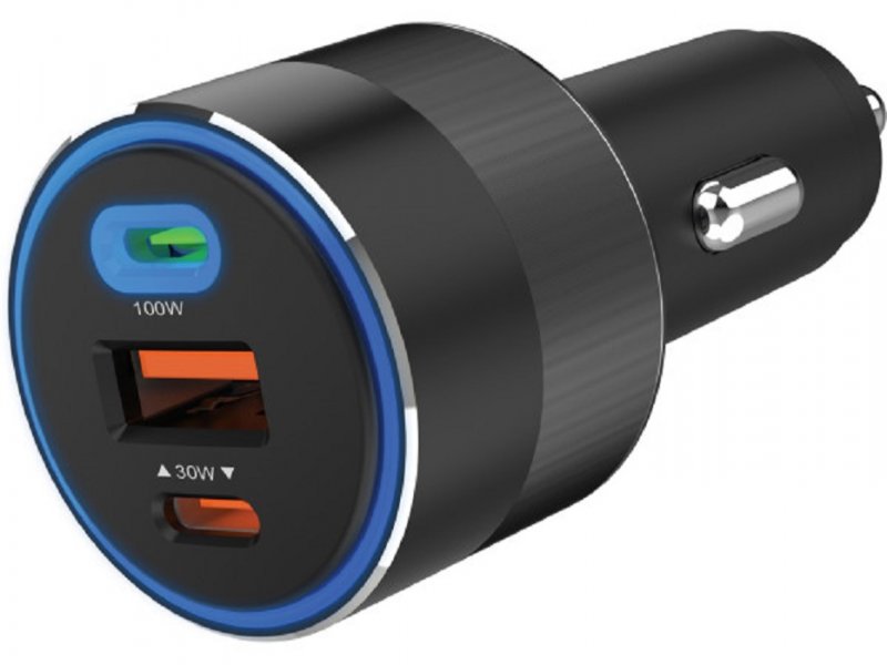 Sandberg 441-49 USB Auto punjač 3u1 USB/USB-C 130W, Crni