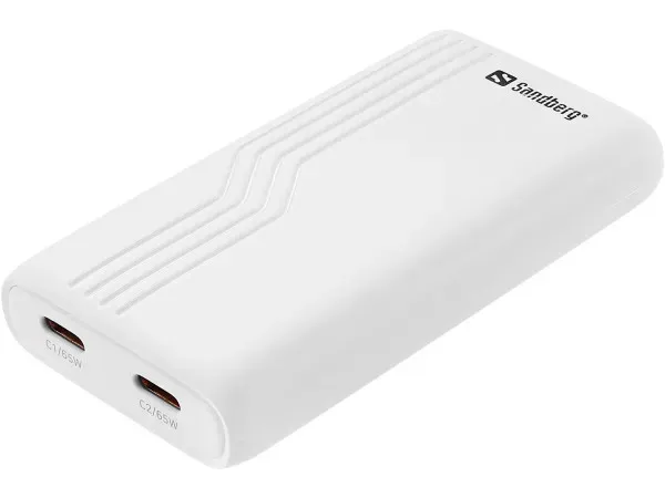 Sandberg 441-68 Putni punjač 2 x USB-C/A 65 W 4 u 1, Beli