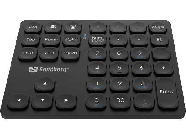 Sandberg Pro 630-09 Bežična numerička tastatura USB, Crna