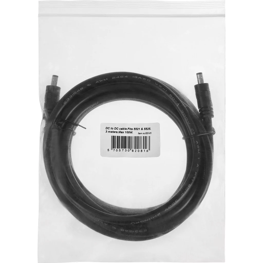 Sandberg 820-81 Kabl DC 5521-5525 3 m 100 W