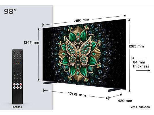 TCL 98C6K Smart TV QD-Mini LED 4K UHD