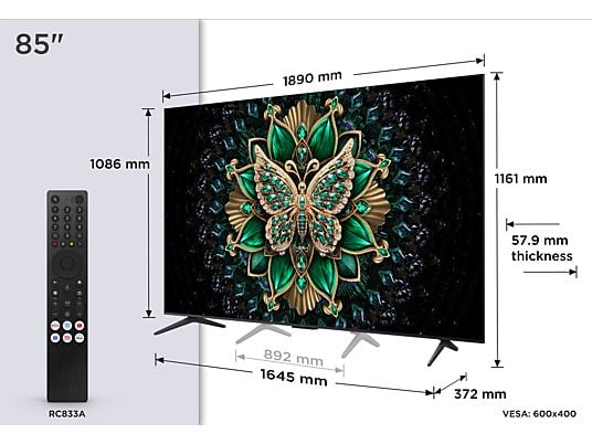 TCL 85C6K Smart TV QD-Mini LED 4K UHD