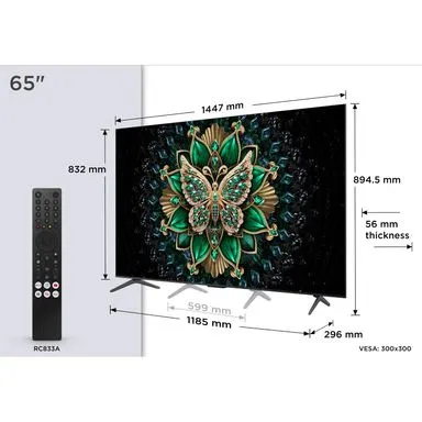 TCL 65C6K Televizor 65" QD-MiniLED 4K UHD Smart, Crni