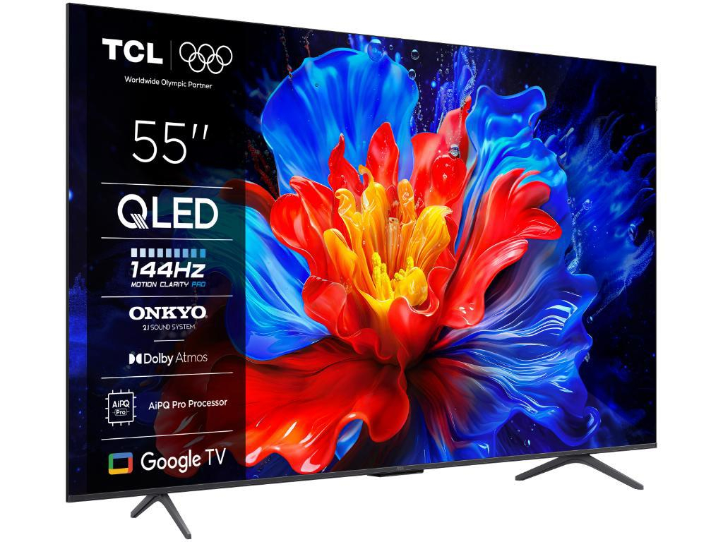 TCL 55P8K Televizor 55" QLED 4K UHD 144 Hz Google TV, Crni