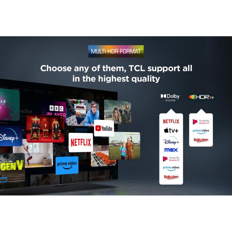 TCL 55V6C Televizor 55" 4K UHD Smart Google TV, Crni