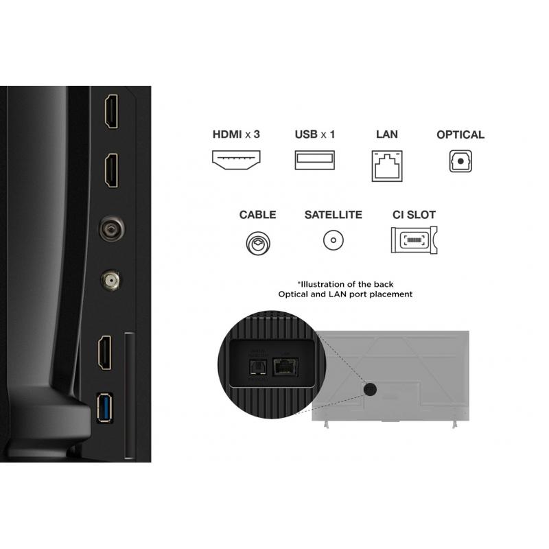 TCL 55V6C Televizor 55" 4K UHD Smart Google TV, Crni