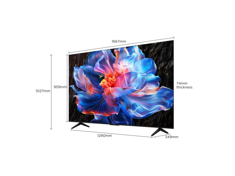 TCL 75P6K Televizor 75" 4K UHD Smart Google TV, Crni