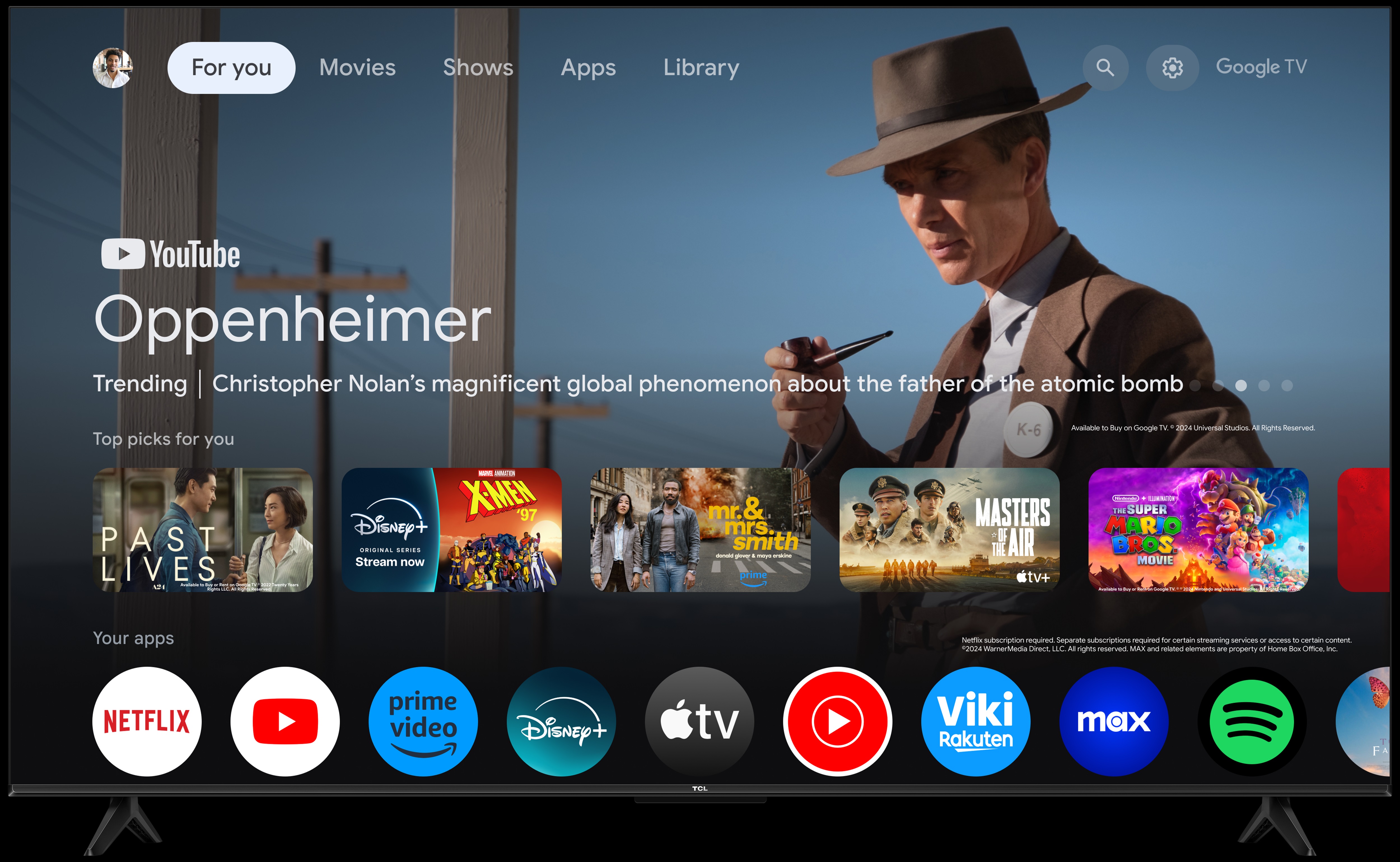 TCL 65T69C Televizor 65" QLED 4K UHD Google TV, Crni