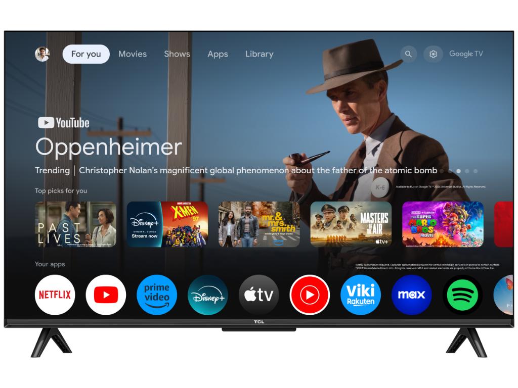 TCL 43T69C Televizor 43" QLED 4K UHD Google TV, Crni