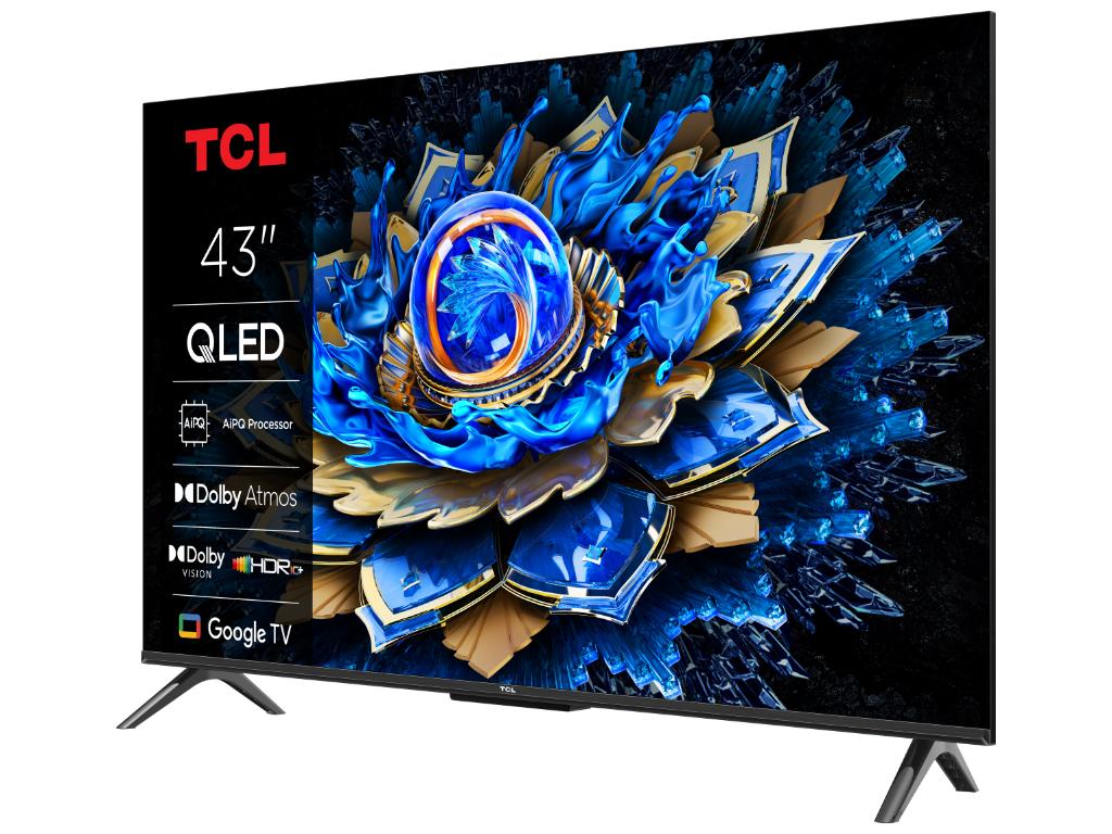 TCL 43T69C Televizor 43" QLED 4K UHD Google TV, Crni